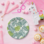 Assiettes En Carton Palm Tree Fronds Peinture hawaïenne (Fête)