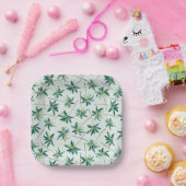 Assiettes En Carton Palme de queue de boeuf tropicale (Fête)