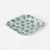 Assiettes En Carton Palme de queue de boeuf tropicale (Angulaire)