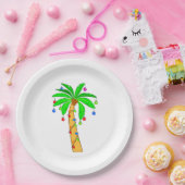 Assiettes En Carton Palmier décoré pour Noël (Fête)