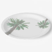 Assiettes En Carton Palmier Stylisé Pastel Green Tropical (Angle)
