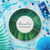 Assiettes En Carton Palmier vert Frond Nature tropicale Anniversaire (Fête)