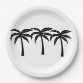 Assiettes En Carton Palmiers tropicaux (Devant)