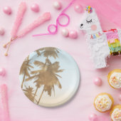 Assiettes En Carton Palms Palms ombre Palm Trees (Fête)
