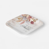 Assiettes En Carton Pampas Baby shower Botanique En Terre Cuite (Angulaire)