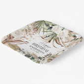 Assiettes En Carton Pampas d'anniversaire eucalyptus fête moderne boho (Angulaire)