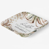 Assiettes En Carton Pampas d'anniversaire eucalyptus moderne boho papi (Angulaire)