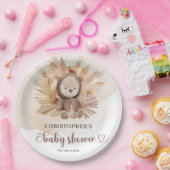 Assiettes En Carton Pampas d'ours bébé Whimsical herbe neutre genre (Fête)