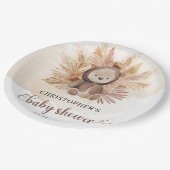 Assiettes En Carton Pampas d'ours bébé Whimsical herbe neutre genre (Angle)