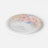 Assiettes En Carton Pampas Fleurs Grass Cheers Plaque Papier Tropical (Angle)