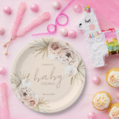 Assiettes En Carton Pampas Grass Boho Baby shower bohème (Fête)