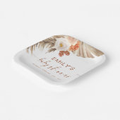 Assiettes En Carton Pampas Grass Boho Bohemian Desert Baby shower (Angulaire)