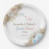 Assiettes En Carton Pampas Grass Boho Elegant Genre Revevela Party (Devant)