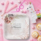 Assiettes En Carton Pampas Grass Terracotta Boho Chic Fête des mariées (Fête)