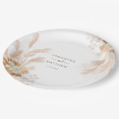 Assiettes En Carton Pampas Grass Terracotta Soirée de mariage (Angle)