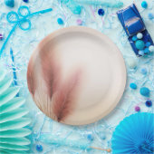 Assiettes En Carton Pampas rose Grass Bohême Mariage Boho (Fête)