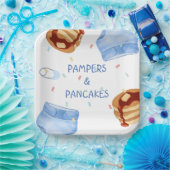 Assiettes En Carton Pampers bleus et crêpes (Fête)