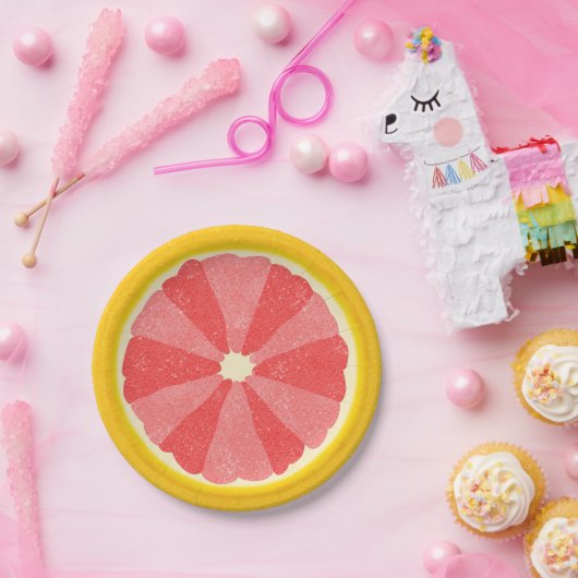 Assiettes En Carton Pamplemousse Fête Fruit Slice (Fête)