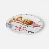 Assiettes En Carton Pancakes et pyjamas Petite fête (Angle)