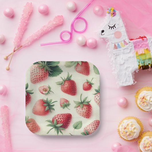 Assiettes En Carton Pancakes fraise Stack Bridal Brunch Douche (Fête)