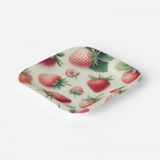 Assiettes En Carton Pancakes fraise Stack Bridal Brunch Douche (Angulaire)