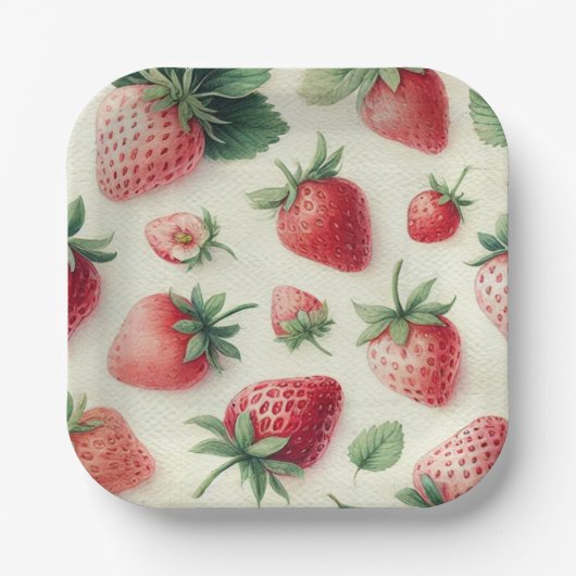 Assiettes En Carton Pancakes fraise Stack Bridal Brunch Douche (Recto)