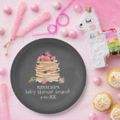 Assiettes En Carton Pancakes & Pacificateurs Baby shower Brunch Chalkb (Fête)