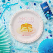 Assiettes En Carton Pancakes & Pyjamas Pink Gold Plaque Papier d'anniv (Fête)