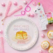 Assiettes En Carton Pancakes & Pyjamas Pink Gold Plaque Papier d'anniv (Fête)