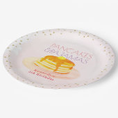 Assiettes En Carton Pancakes & Pyjamas Pink Gold Plaque Papier d'anniv (Angle)