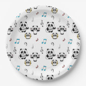 Assiettes En Carton Panda Band - 1000Pandas par Amanda Roos (Devant)