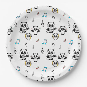 Assiettes En Carton Panda Band - 1000Pandas par Amanda Roos