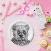 Assiettes En Carton Panda Bear Dessin Plaques de papier personnalisées (Fête)