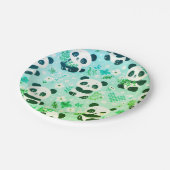 Assiettes En Carton Panda Bear Motif Vert Imprimer (Angle)