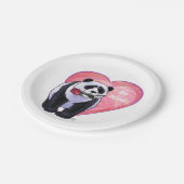 Assiettes En Carton Panda Bear Saint Valentin (Angle)