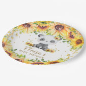 Assiettes En Carton Panda Bear Sunflowers Baby shower fête d'anniversa (Angle)