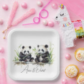 Assiettes En Carton Panda Bears pour la fête d'anniversaire (Fête)