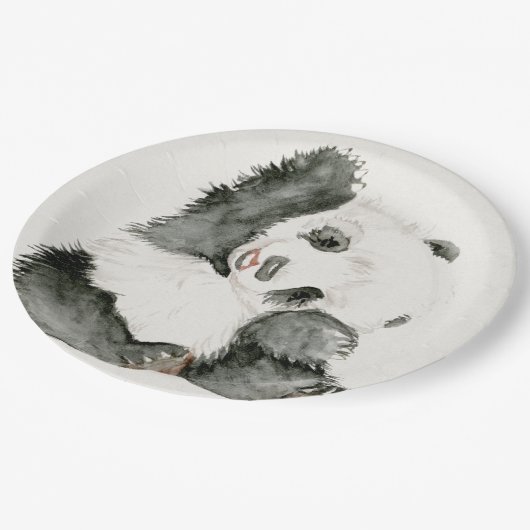 Assiettes En Carton Panda bébé | Cute & Furry (Angle)