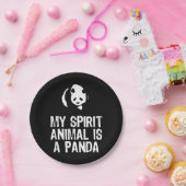 Assiettes En Carton Panda Lover | Mon Esprit Animal Est Un Panda (Fête)