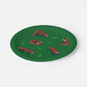 Assiettes En Carton Panda rouge (Angle)