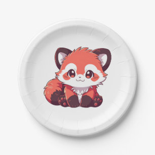 Assiettes En Carton panda rouge mignon
