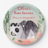 Assiettes En Carton Panda Tumbling mignon Baby shower de genre (Devant)