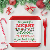 Assiettes En Carton Pandas de Noël personnalisés