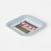 Assiettes En Carton Panier à fleurs Baby shower rose (Angulaire)