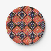 Assiettes En Carton Panier africain - Motif multiple (Devant)
