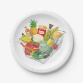 Assiettes En Carton Panier d'achat supermarché (Devant)