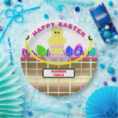 Assiettes En Carton Panier de Pâques en or rose Jaune (Fête)