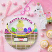 Assiettes En Carton Panier de Pâques en or rose Jaune (Fête)