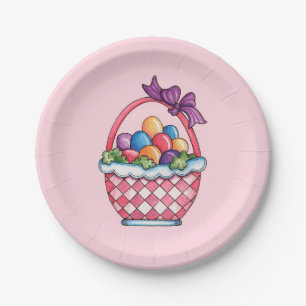 Assiettes En Carton Panier de Pâques - plaques à papier