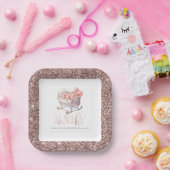 Assiettes En Carton Panier pour bébé en Baby shower personnalisé (Fête)